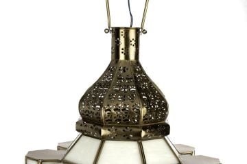 Pearly Pirinç Beyaz Avize 34x70cm