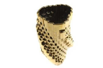 Gold Dokulu Porselen Vazo 16x17x34cm