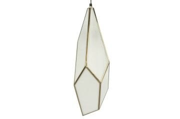 Pirinç Beyaz Avize 19x61cm