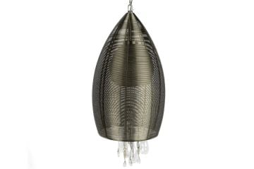 Tel Örgülü Taşlı Avize 30x51cm