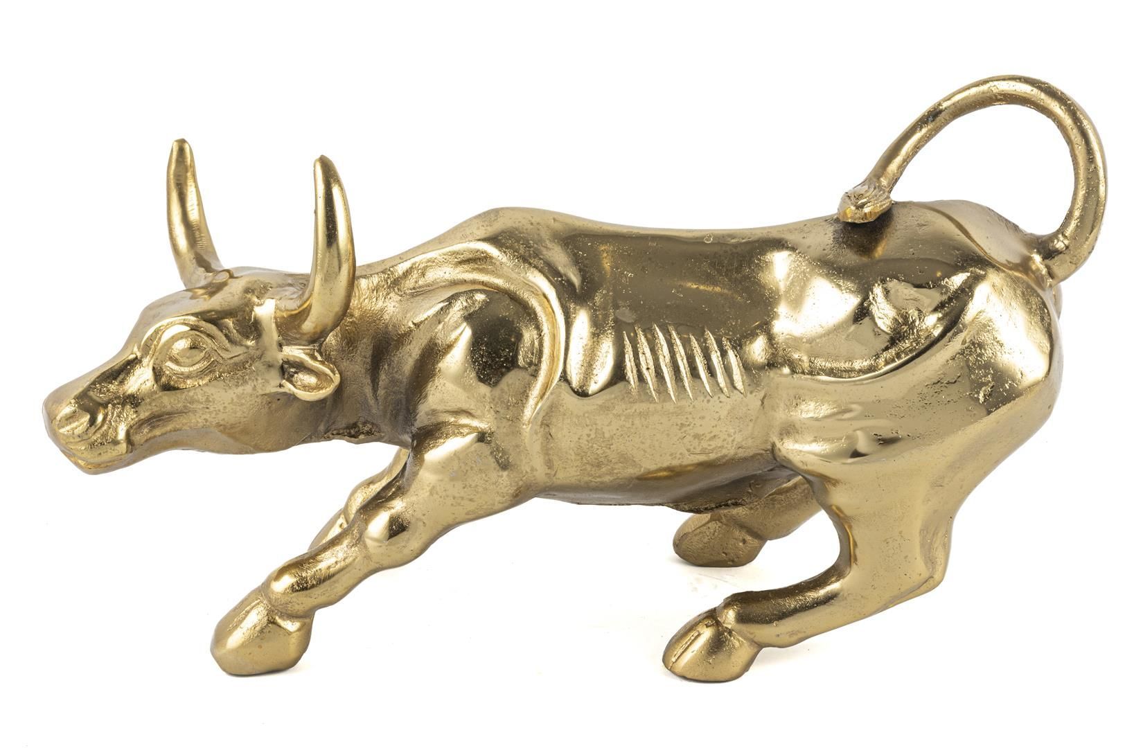 Gold Boğa Dekoratif Obje 41x15x23cm