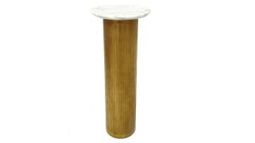 Mermer Gold Metal Ayaklı Sehpa 26x61cm