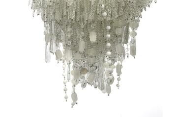 Nora Clear Boncuklu Taşlı Avize 35x90cm