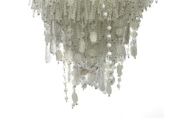 Nora Clear Boncuklu Taşlı Avize 35x90cm