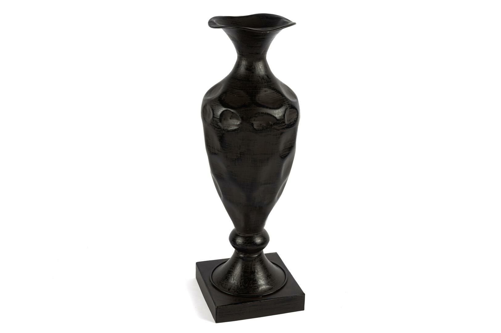 Antik Kahve Ayaklı Metal Vazo 21x61cm.