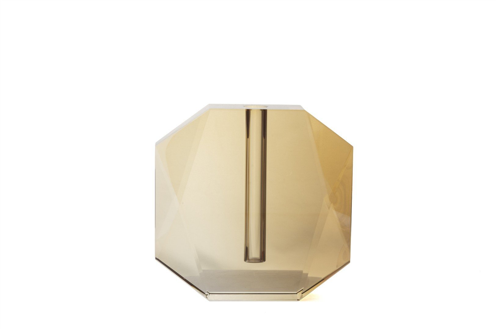 Kristal Amber Vazo 16x16cm