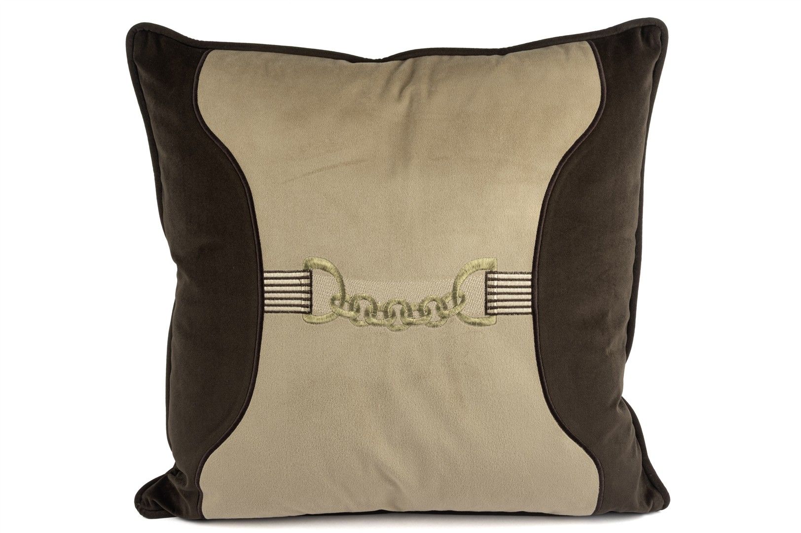 Pegasus 55x55 Zincir Nakışlı Yastık Kırlent