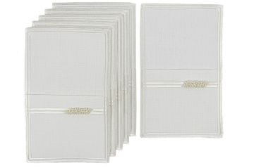 Karmen Beyaz 6lı Çatal Kaşık Bıçak Peçetesi