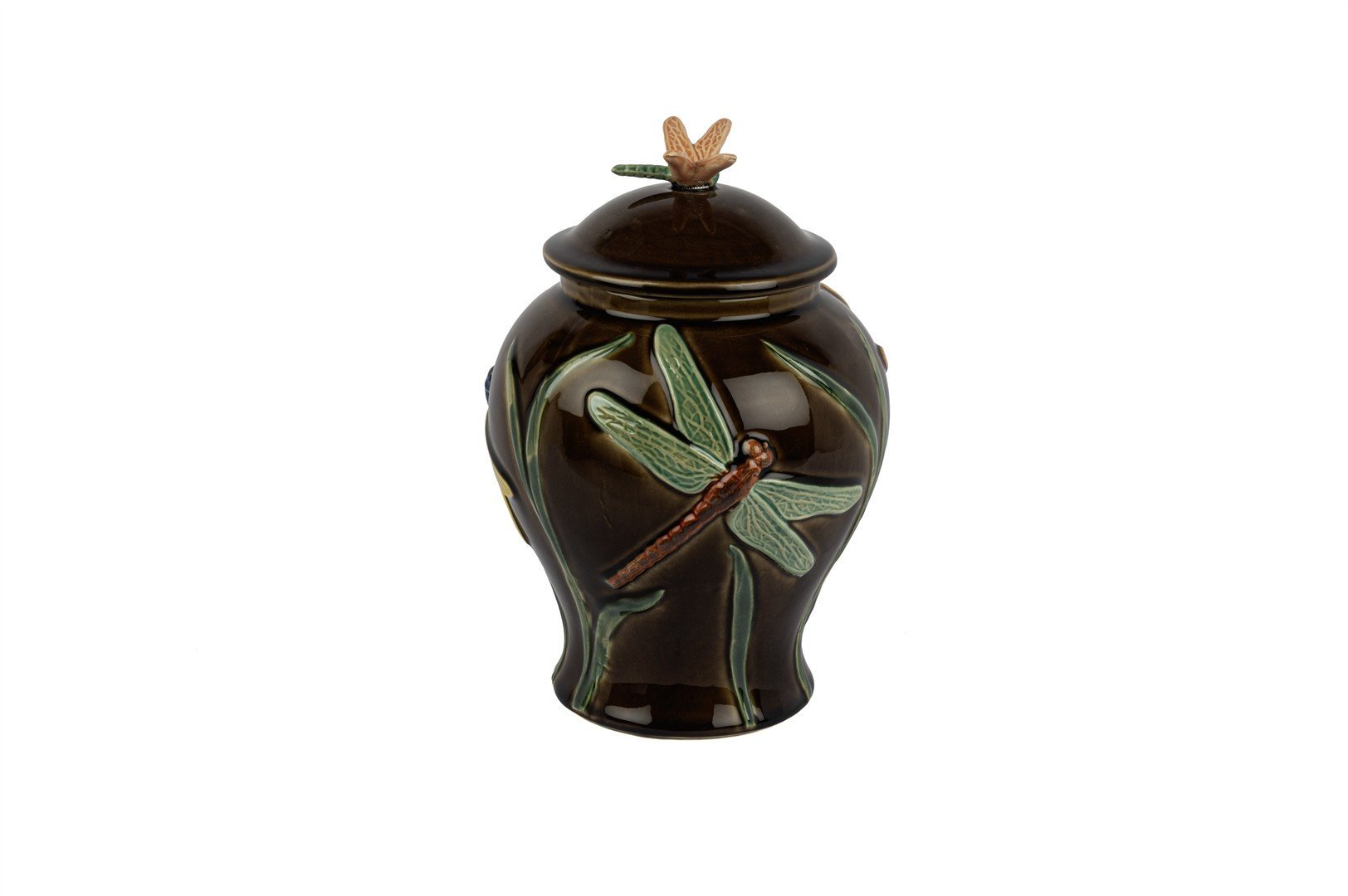 Kahverengi Yusufçuk Kapaklı Küp 20x30cm