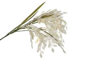 Beyaz Yapraklı Yapay Çiçek 71cm