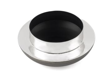 Gümüş Siyah Vazo 30x13cm