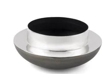 Gümüş Siyah Vazo 30x13cm