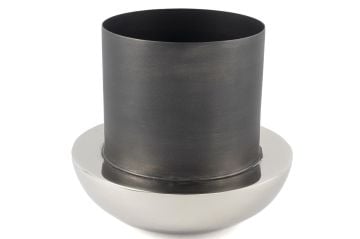 Gümüş Siyah Vazo 27x24cm