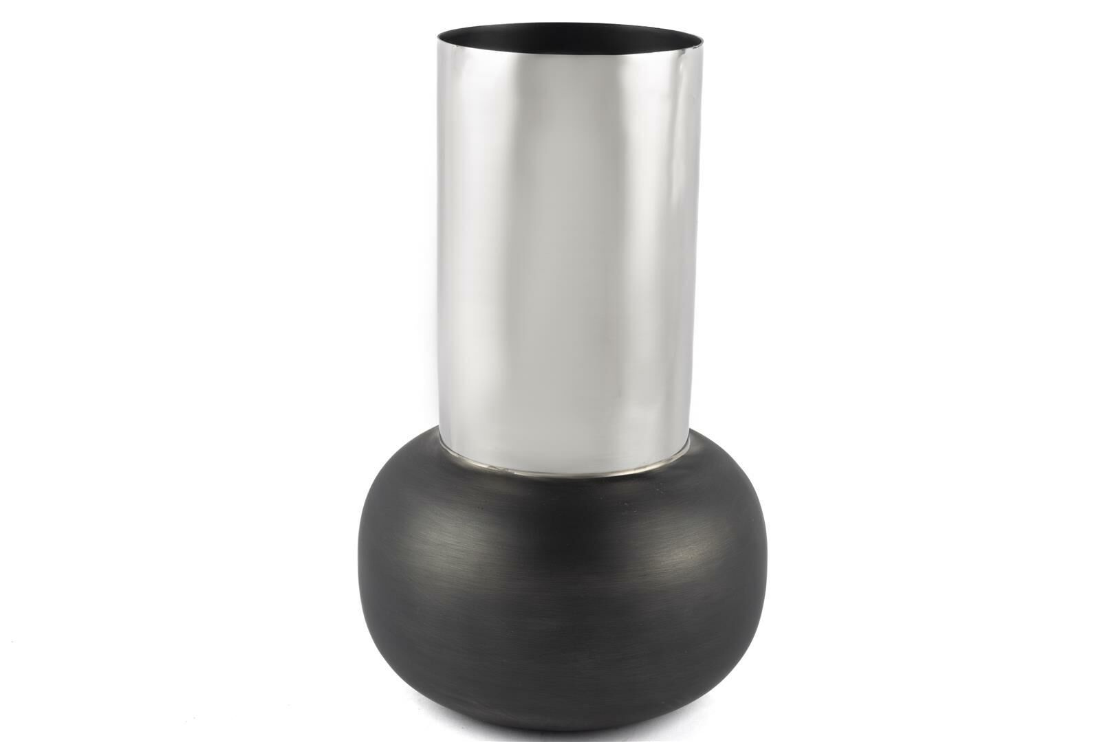 Gümüş Siyah Vazo 25x42cm