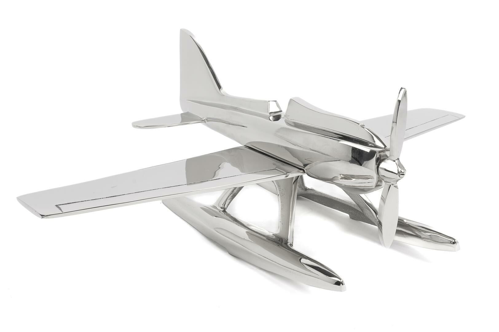 Gümüş Dekoratif Deniz Uçak 50x37x20cm