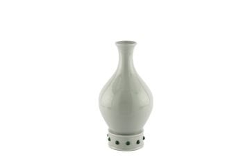 Yeşil Noktalı Porselen Vazo 18x34cm