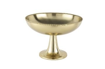 Gold Ayaklı Servis Kasesi 26x18cm