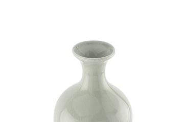 Yeşil Noktalı Porselen Vazo 15x45cm