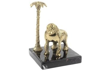 Gold Siyah Şempanze Obje Mumluk 22x22x32cm