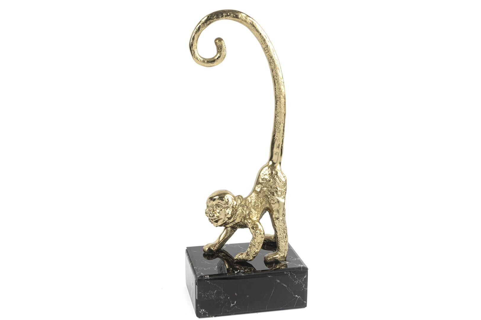 Gold Siyah Maymun Obje 19x13x50cm