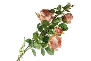 Pembe 4lü Gül Yapay Çiçek