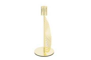 Circle Gold Metal Mumluk 9x21cm