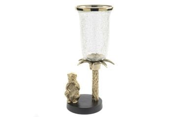Gold Siyah Cam Mumluk 15x20x45cm