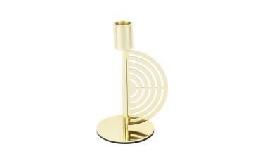 Circle Gold Metal Mumluk 9x18cm