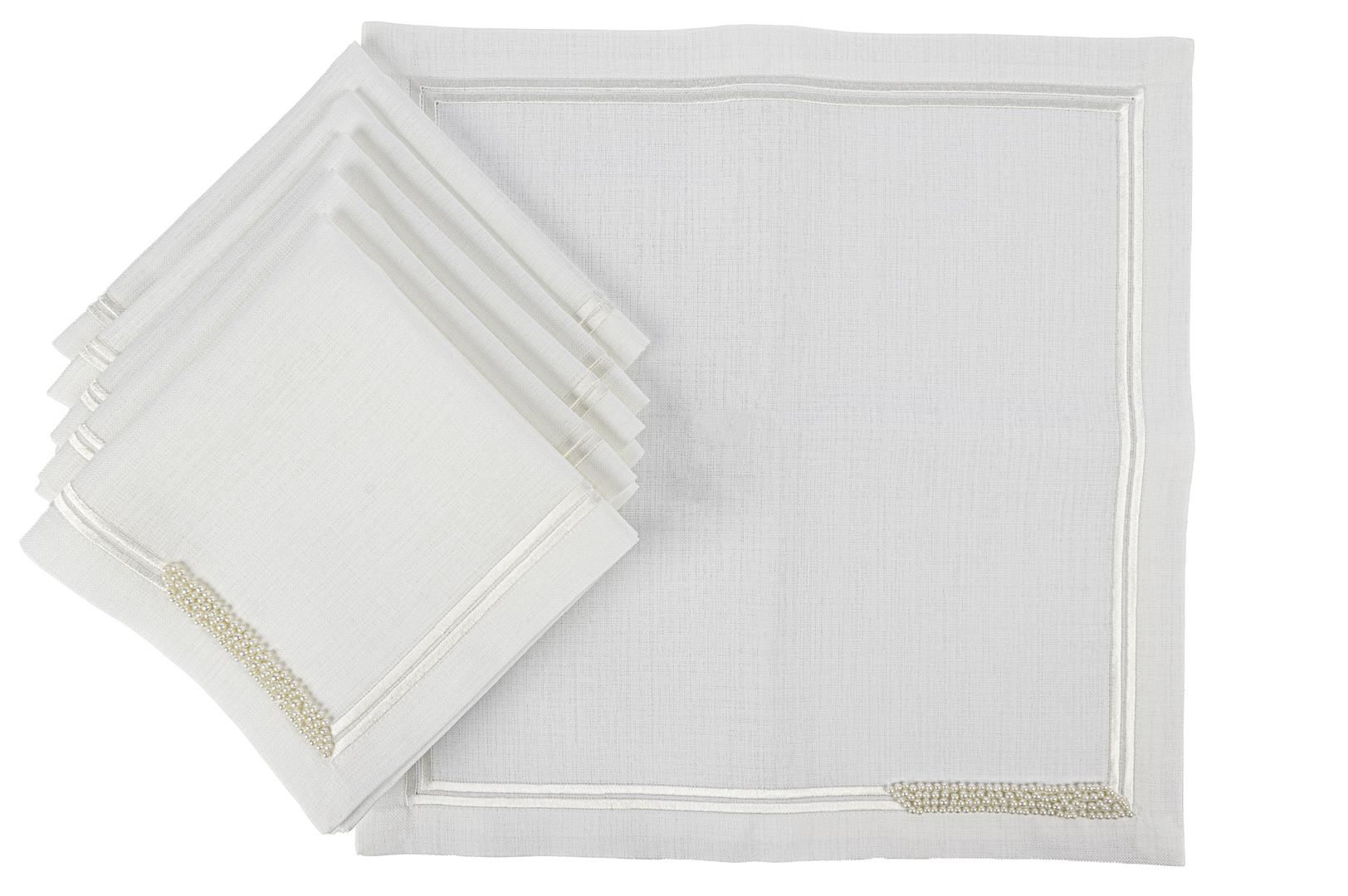 Karmen Beyaz 6lı Peçete 40x40