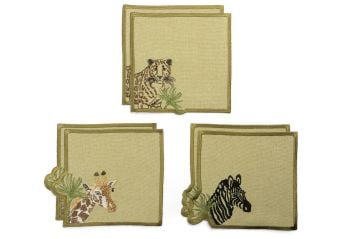 Safari yeşil 6lı Bardak atlığı