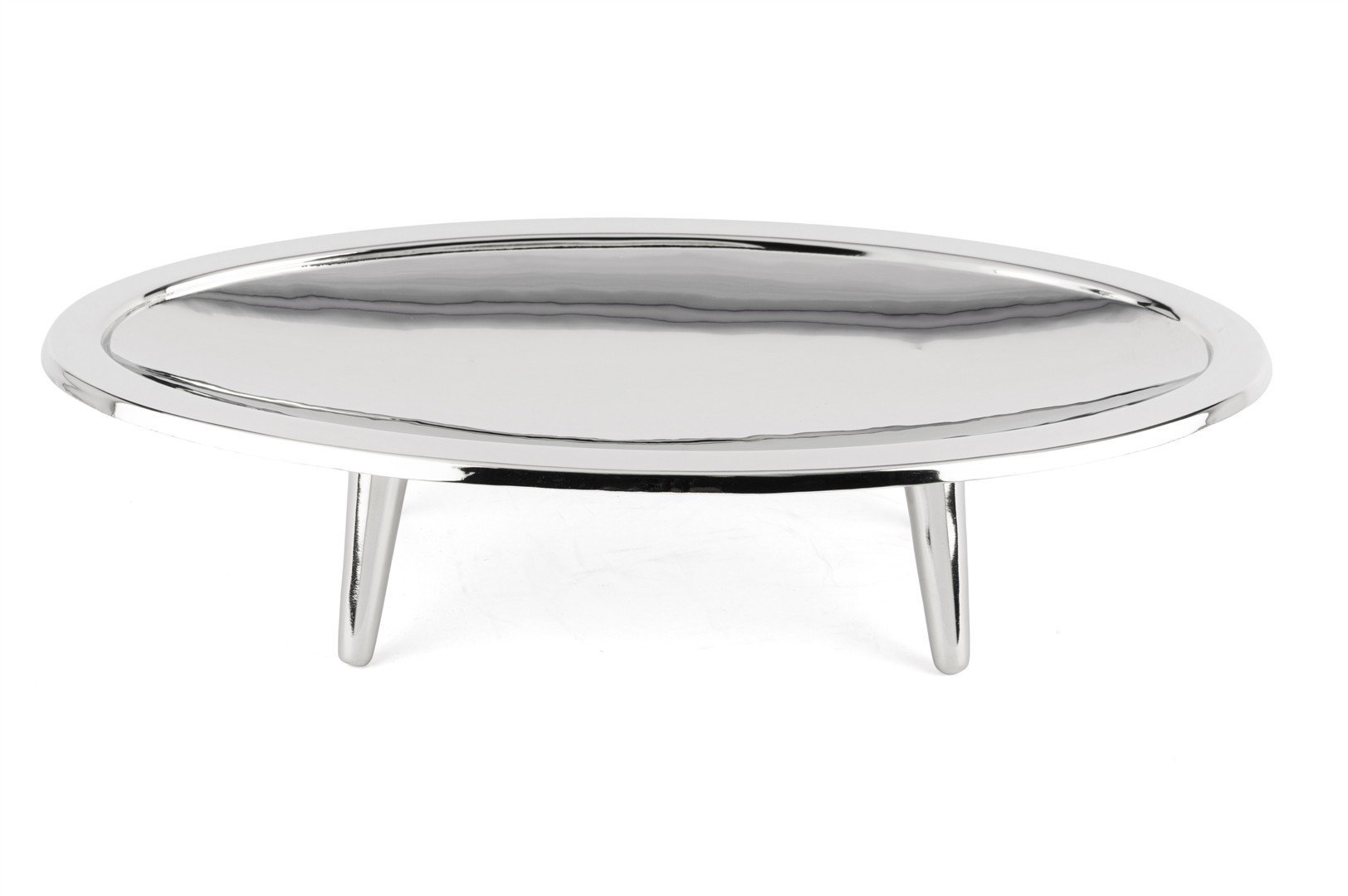 Gümüş Nikel Ayaklı Sunumluk 41x23x10cm