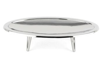 Gümüş Nikel Ayaklı Sunumluk 41x23x10cm