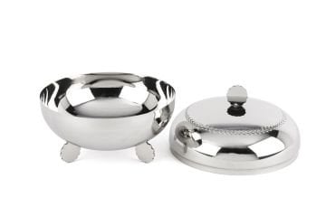 Gümüş Kapaklı Ayaklı Şekerlik 16x15cm