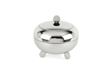 Gümüş Kapaklı Ayaklı Şekerlik 16x15cm