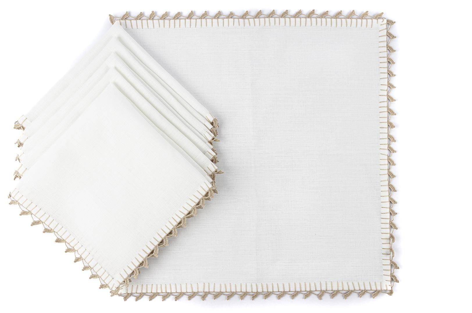 Rayna Beyaz Peçete 6'lı 40x40