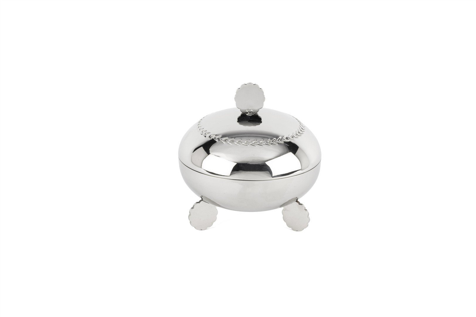 Gümüş Kapaklı Ayaklı Şekerlik 12x13cm