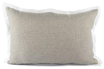 Bej Beyaz Çizgili Yastık 40x60