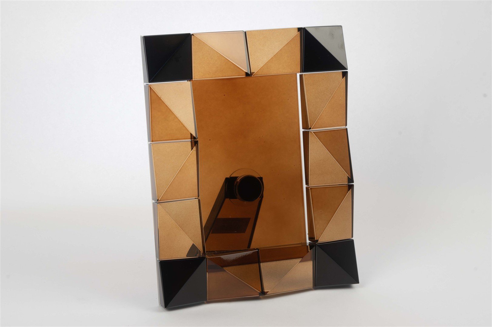 Kristal Siyah Amber Kareli Çerçeve 18x23cm