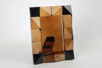 Kristal Siyah Amber Kareli Çerçeve 18x23cm