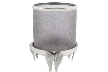 Gümüş Kanat Ayaklı Mumluk 24x28 cm