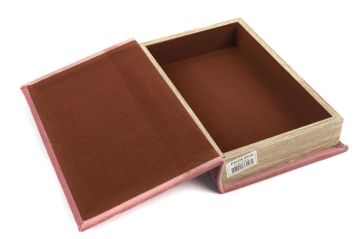 Pembe Kadife Kitap Kutu 26x17x5cm