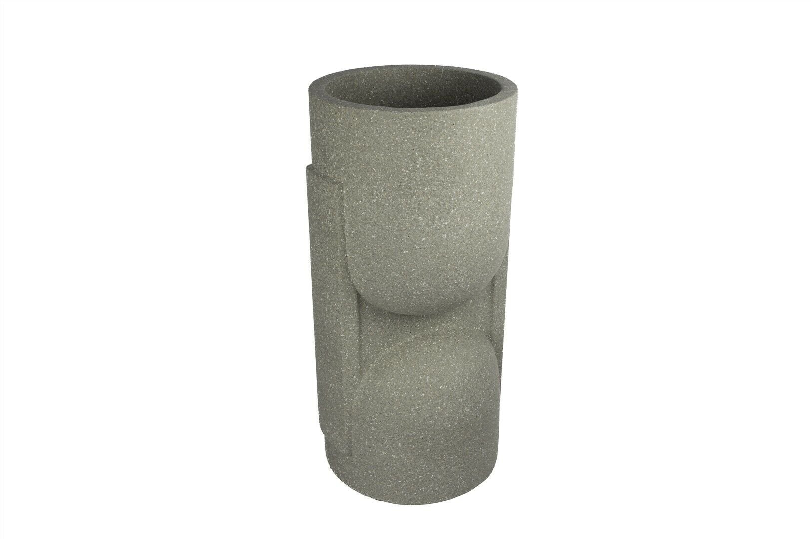 Gri Polyresin Saksı 35x72cm