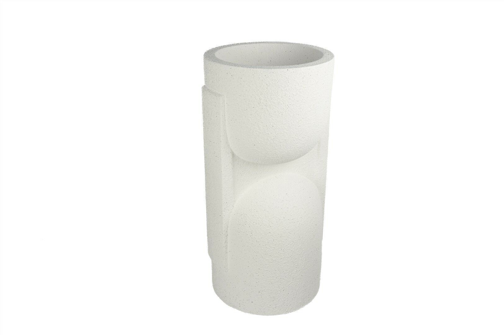 Beyaz Polyresin Saksı 35x72cm