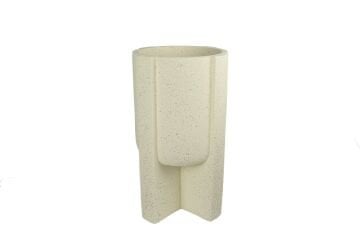 Krem Polyresin Saksı 34x61cm