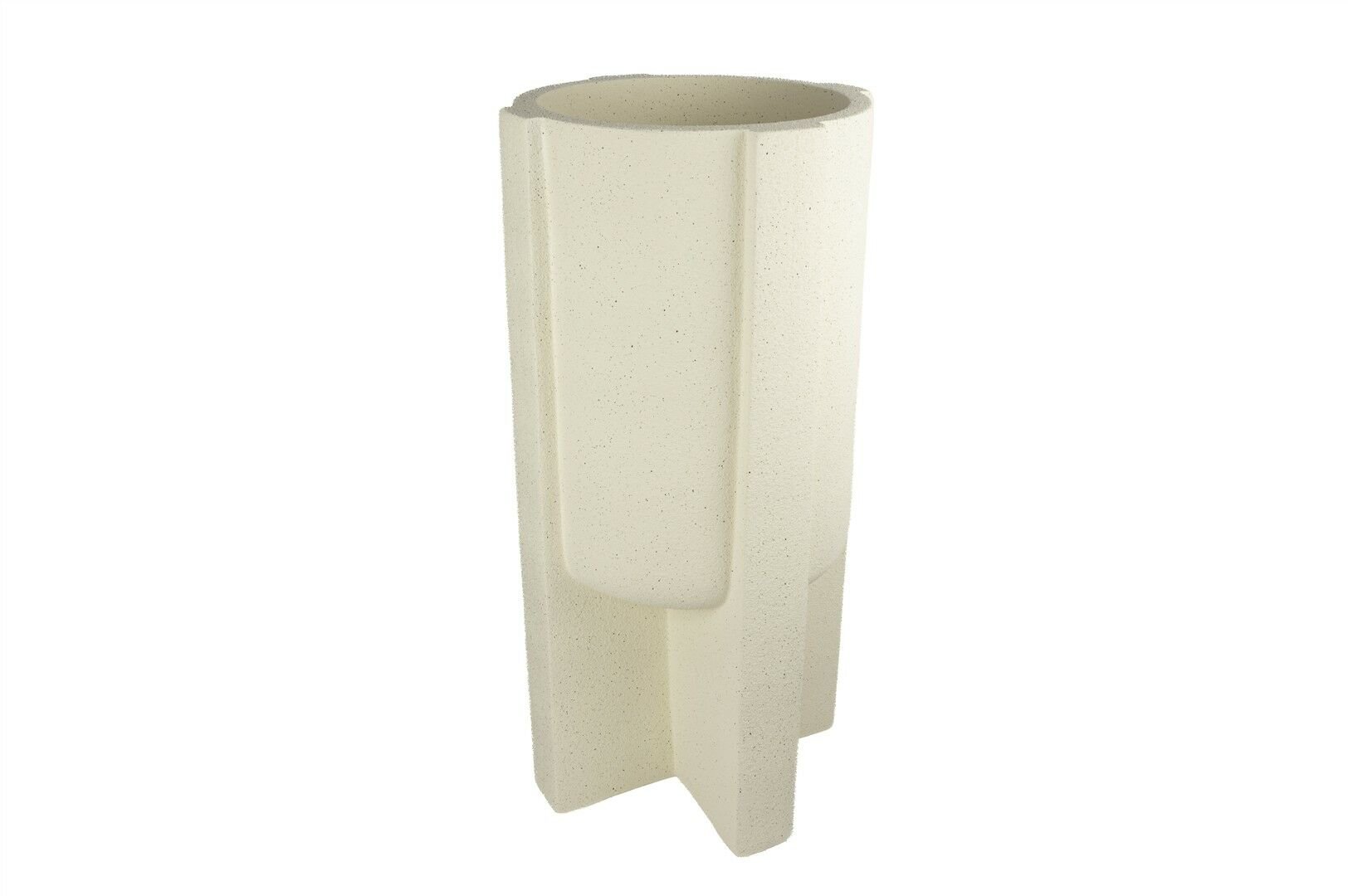 Krem Polyresin Saksı 36x81cm