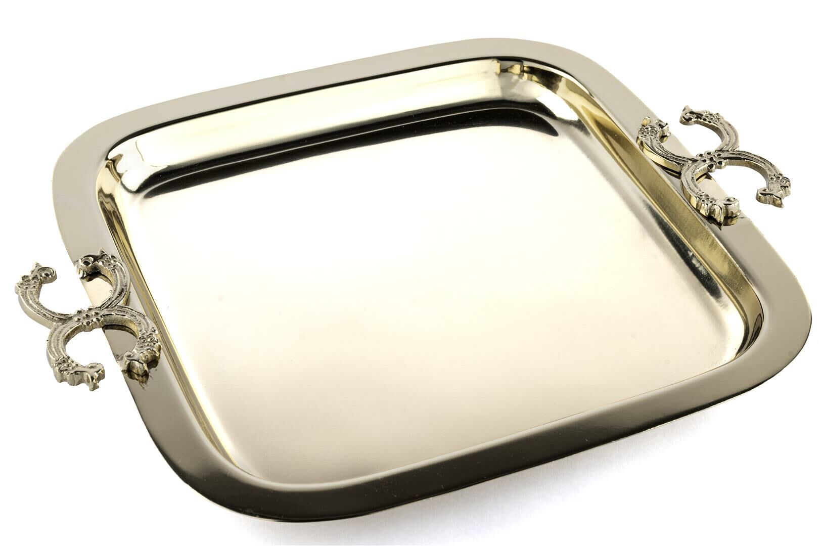 Gold C Logolu Tepsi 28x24cm