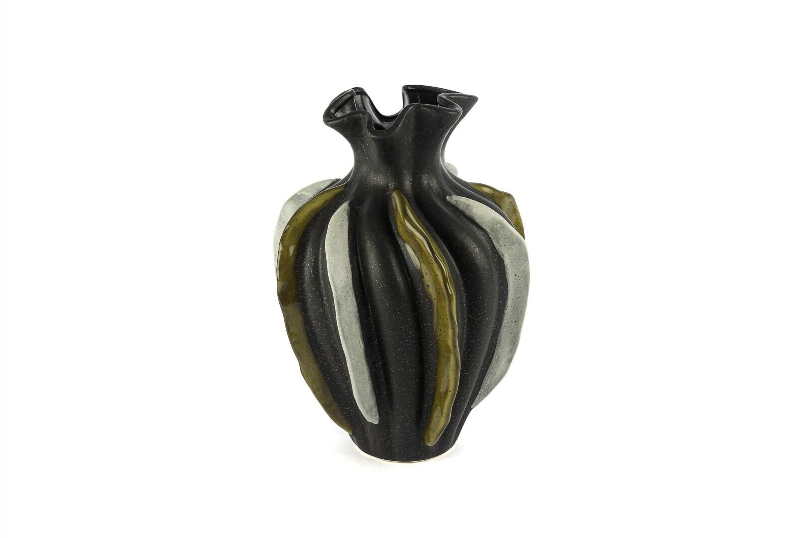 Gri Gold Beyaz Vazo 25x34cm