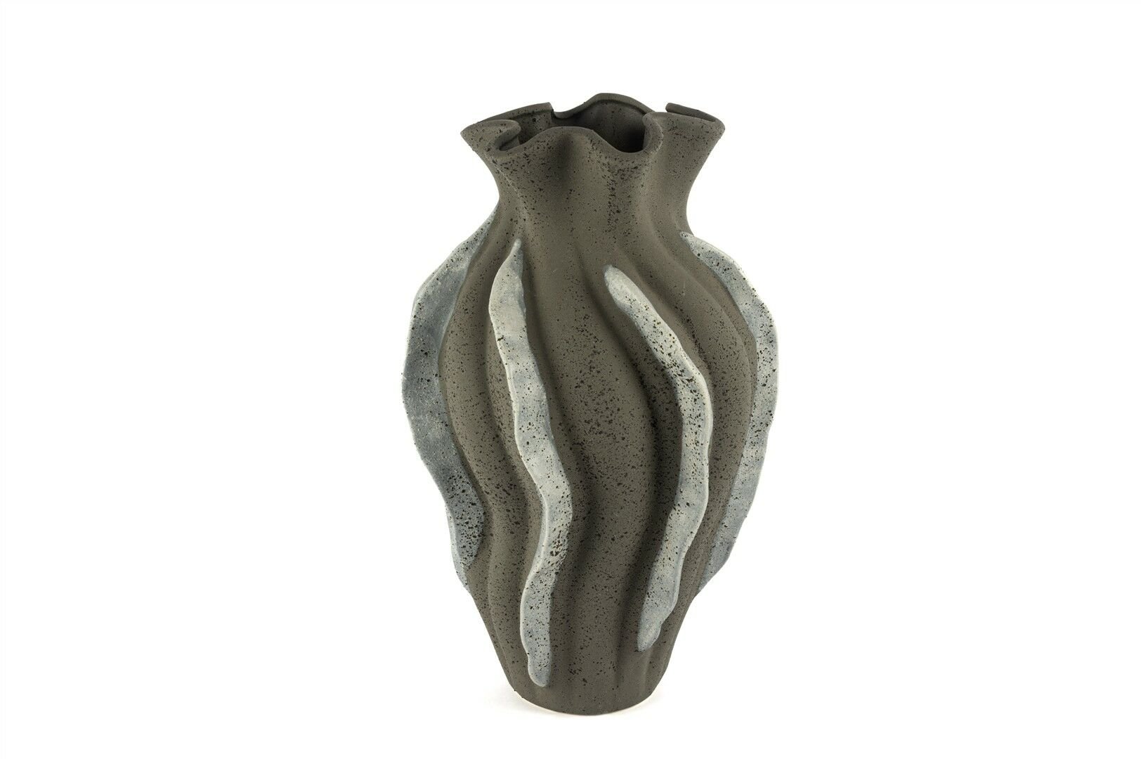 Gri Beyaz Vazo 25x40cm