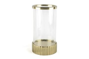 Gold Standlı Cam Mumluk 17x31cm