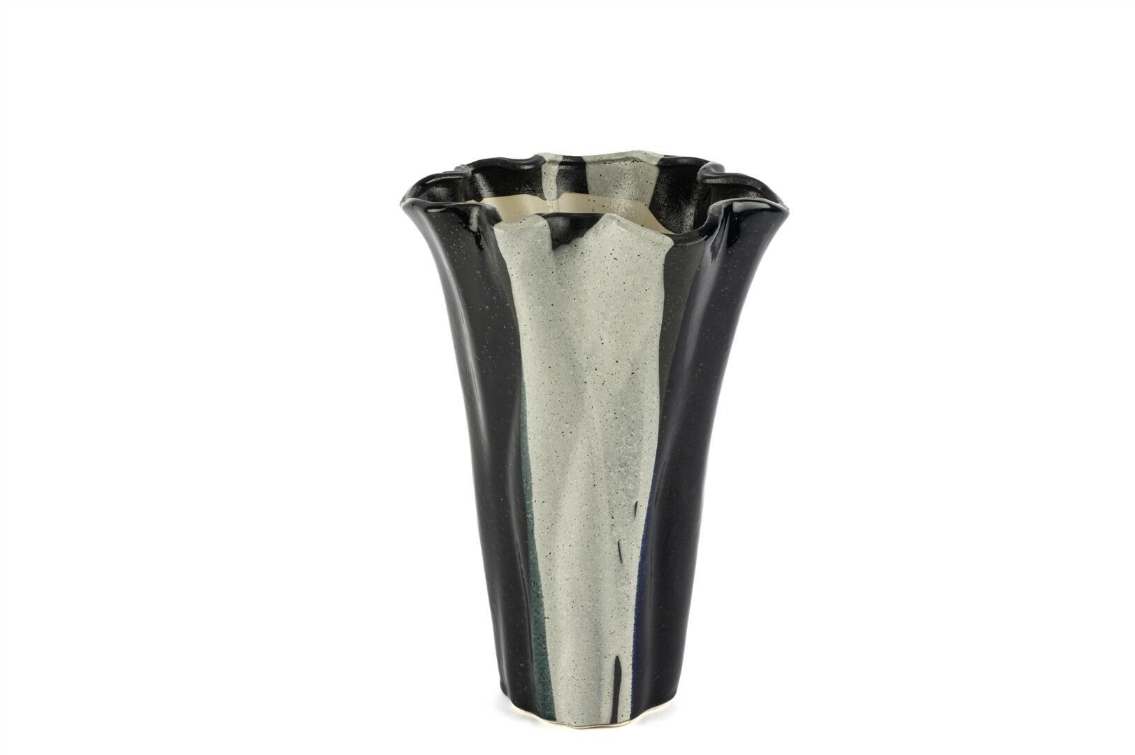 Siyah Beyaz Vazo 22x35cm